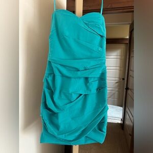 Venus aquamarine/teal party dress